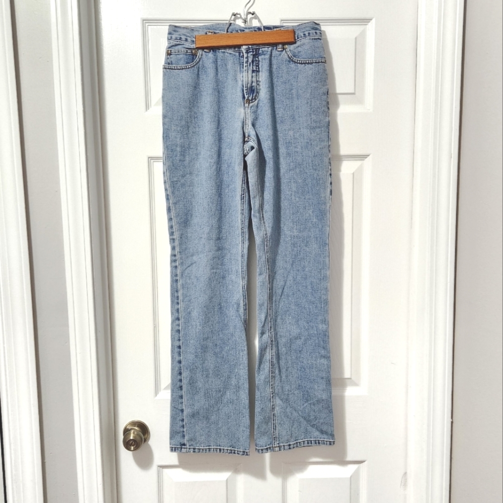 Newport News Jeanology Straight Leg Jeans 6 28 Light Vintage
